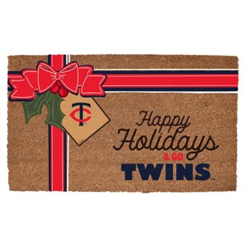 Minnesota Twins 20" x 30" Holiday Gift Wrap Coir Door Mat