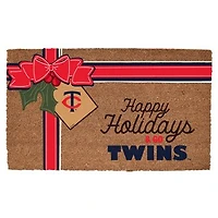 Minnesota Twins 20" x 30" Holiday Gift Wrap Coir Door Mat