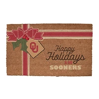 Oklahoma Sooners 20" x 30" Holiday Gift Wrap Coir Door Mat