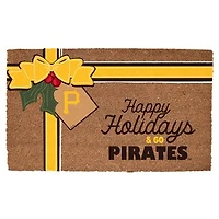 Pittsburgh Pirates 20" x 30" Holiday Gift Wrap Coir Door Mat