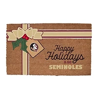 Florida State Seminoles 20" x 30" Holiday Gift Wrap Coir Door Mat