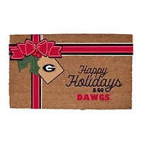 Georgia Bulldogs 20" x 30" Holiday Gift Wrap Coir Door Mat