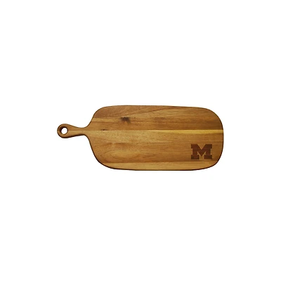Michigan Wolverines Acacia Paddle Serving Board