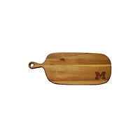 Michigan Wolverines Acacia Paddle Serving Board