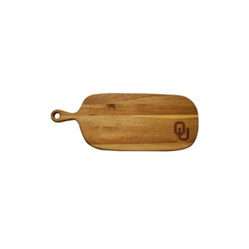 Oklahoma Sooners Acacia Paddle Serving Board