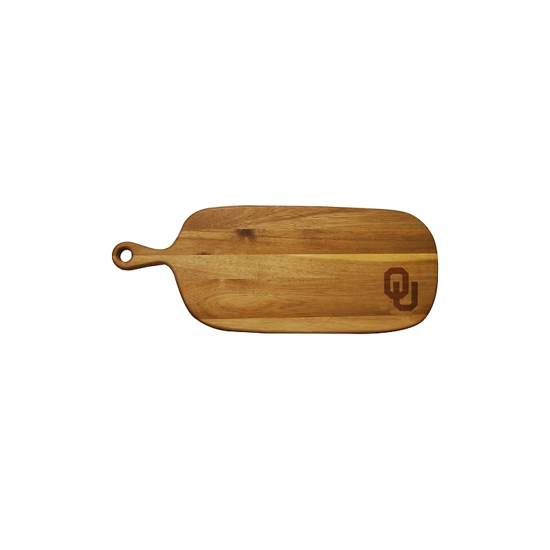 Oklahoma Sooners Acacia Paddle Serving Board