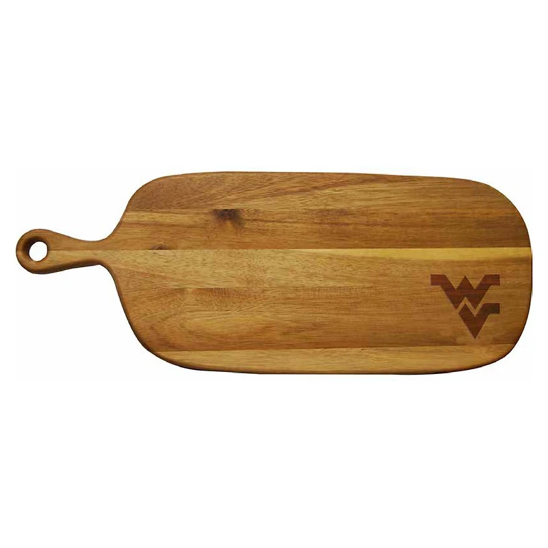 West Virginia Mountaineers Acacia Paddle Serving Board