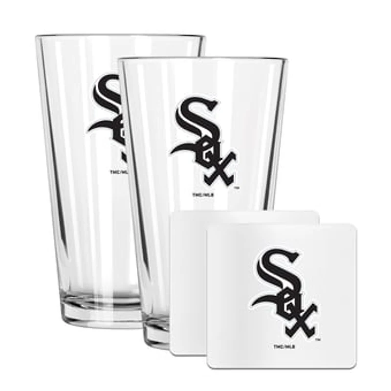 The Memory Company Chicago White Sox 16oz. Pint Glass and Coaster Set