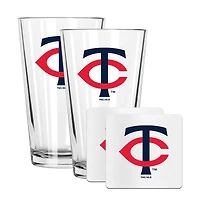 The Memory Company Minnesota Twins 16oz. Pint Glass and Coaster Set