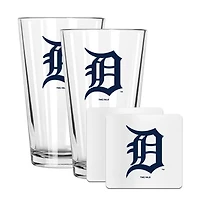 The Memory Company Detroit Tigers 16oz. Pint Glass and Coaster Set