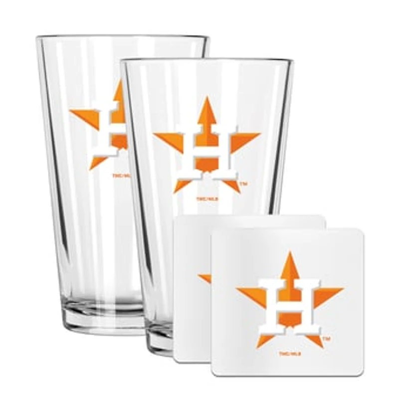 The Memory Company Houston Astros 16oz. Pint Glass and Coaster Set