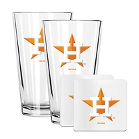 The Memory Company Houston Astros 16oz. Pint Glass and Coaster Set