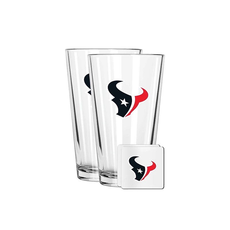 The Memory Company Houston Texans 16oz. Pint Glass and Coaster Set