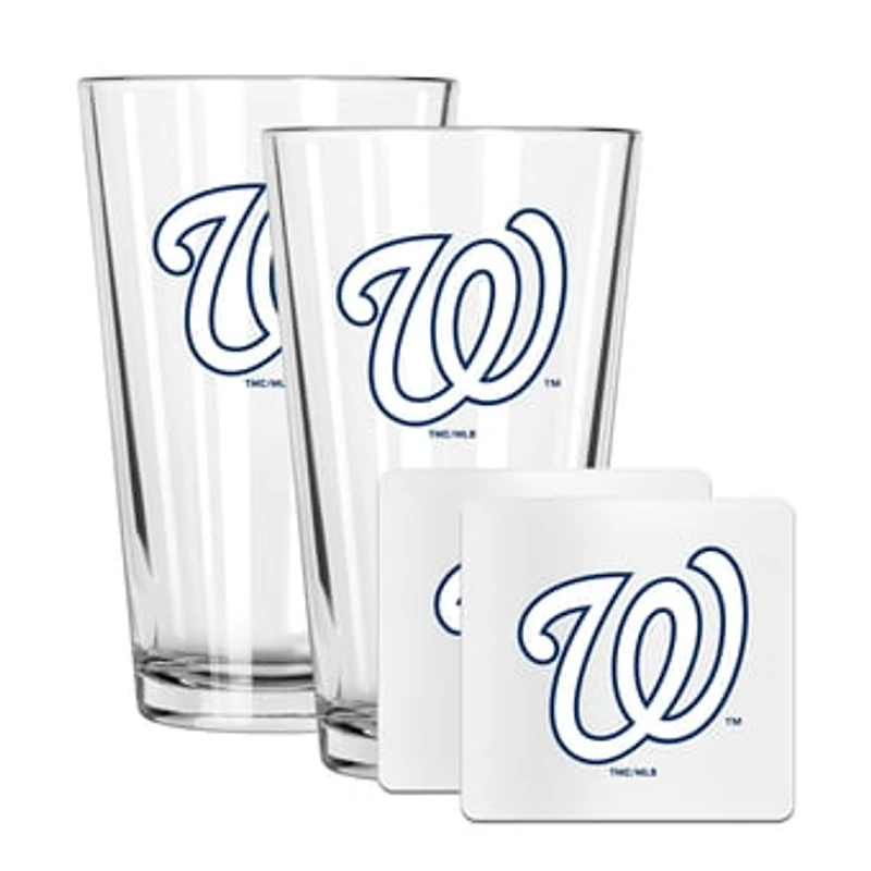 The Memory Company Washington Nationals 16oz. Pint Glass and Coaster Set