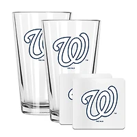 The Memory Company Washington Nationals 16oz. Pint Glass and Coaster Set