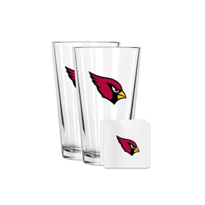 The Memory Company Arizona Cardinals 16oz. Pint Glass and Coaster Set