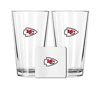 The Memory Company Kansas City Chiefs 16oz. Pint Glass and Coaster Set
