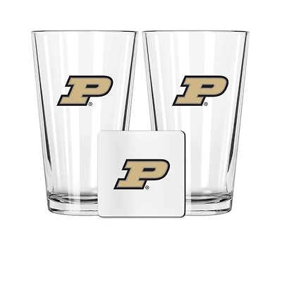 The Memory Company Purdue Boilermakers 16oz. Pint Glass and Coaster Set