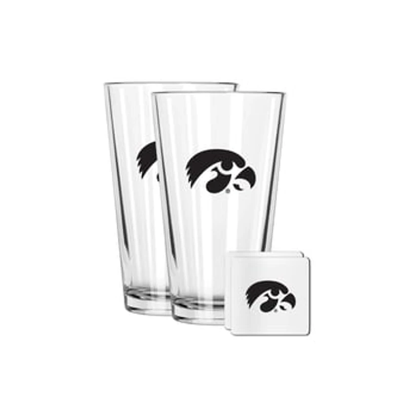 The Memory Company Iowa Hawkeyes 16oz. Pint Glass and Coaster Set
