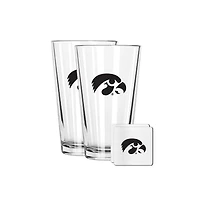 The Memory Company Iowa Hawkeyes 16oz. Pint Glass and Coaster Set