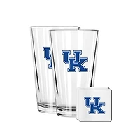 The Memory Company Kentucky Wildcats 16oz. Pint Glass and Coaster Set
