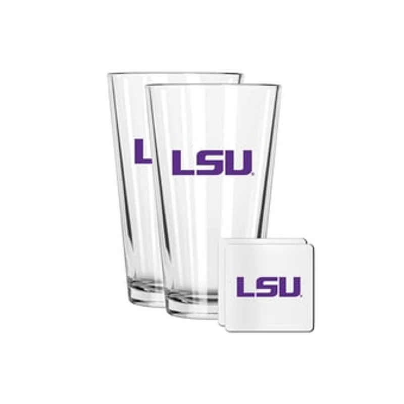 The Memory Company LSU Tigers 16oz. Pint Glass and Coaster Set