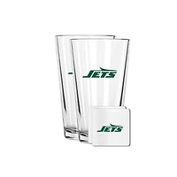 The Memory Company New York Jets 16oz. Pint Glass and Coaster Set