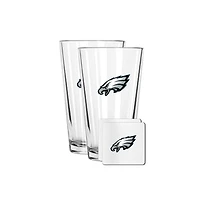 The Memory Company Philadelphia Eagles 16oz. Pint Glass and Coaster Set