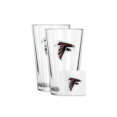 The Memory Company Atlanta Falcons 16oz. Pint Glass and Coaster Set