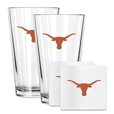 The Memory Company Texas Longhorns 16oz. Pint Glass and Coaster Set