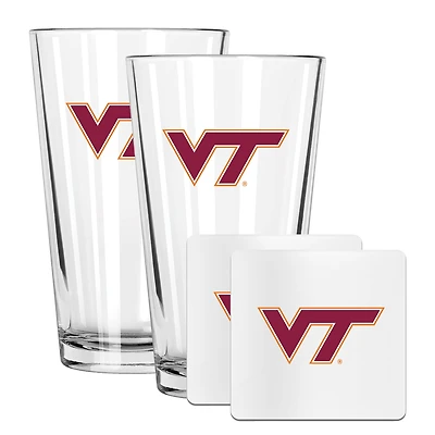 The Memory Company Virginia Tech Hokies 16oz. Pint Glass and Coaster Set