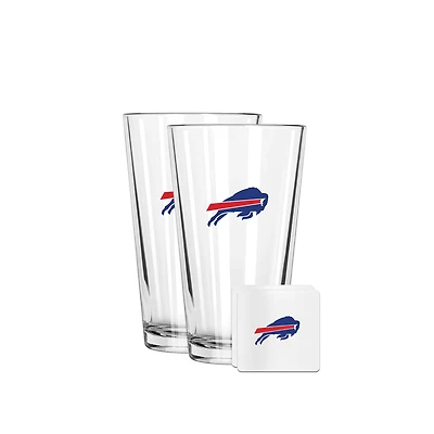 The Memory Company Buffalo Bills 16oz. Pint Glass and Coaster Set