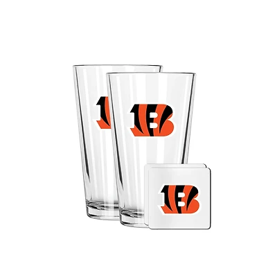 The Memory Company Cincinnati Bengals 16oz. Pint Glass and Coaster Set