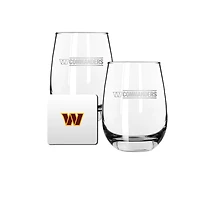 The Memory Company Washington Commanders 15oz. Stemless Wine Glass & Coaster Set