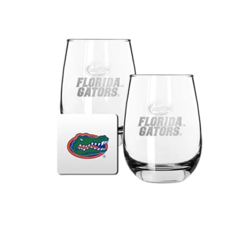 The Memory Company Florida Gators 15oz. Stemless Wine Glass & Coaster Set