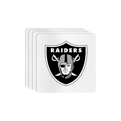 The Memory Company Las Vegas Raiders Square Ceramic Coaster Set