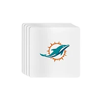The Memory Company Miami Dolphins Square Ceramic Coaster Set