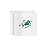 The Memory Company Miami Dolphins Square Ceramic Coaster Set