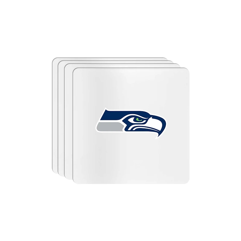 The Memory Company Seattle Seahawks Square Ceramic Coaster Set