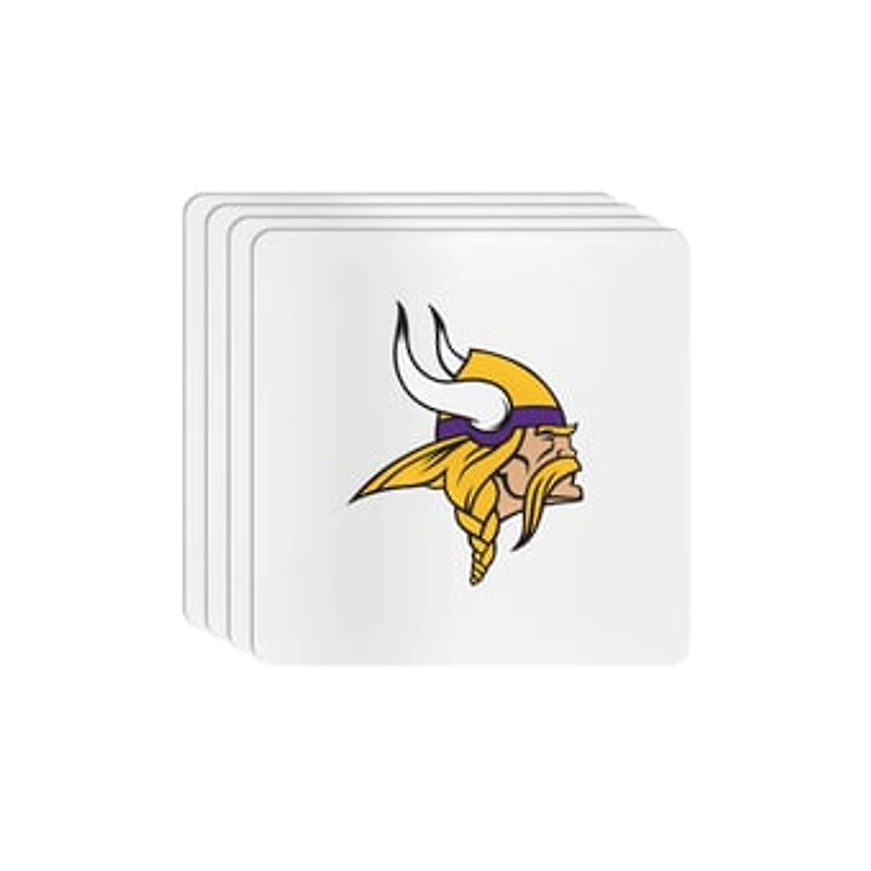 The Memory Company Minnesota Vikings Square Ceramic Coaster Set