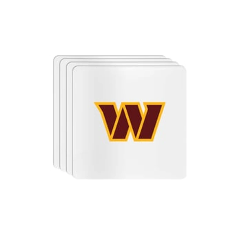 The Memory Company Washington Commanders Square Ceramic Coaster Set