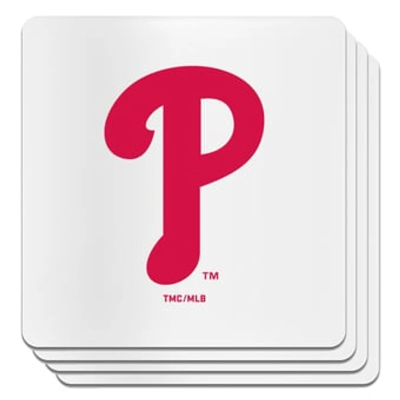 The Memory Company Philadelphia Phillies Square Ceramic Coaster Set