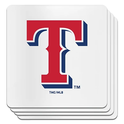 The Memory Company Texas Rangers Square Ceramic Coaster Set