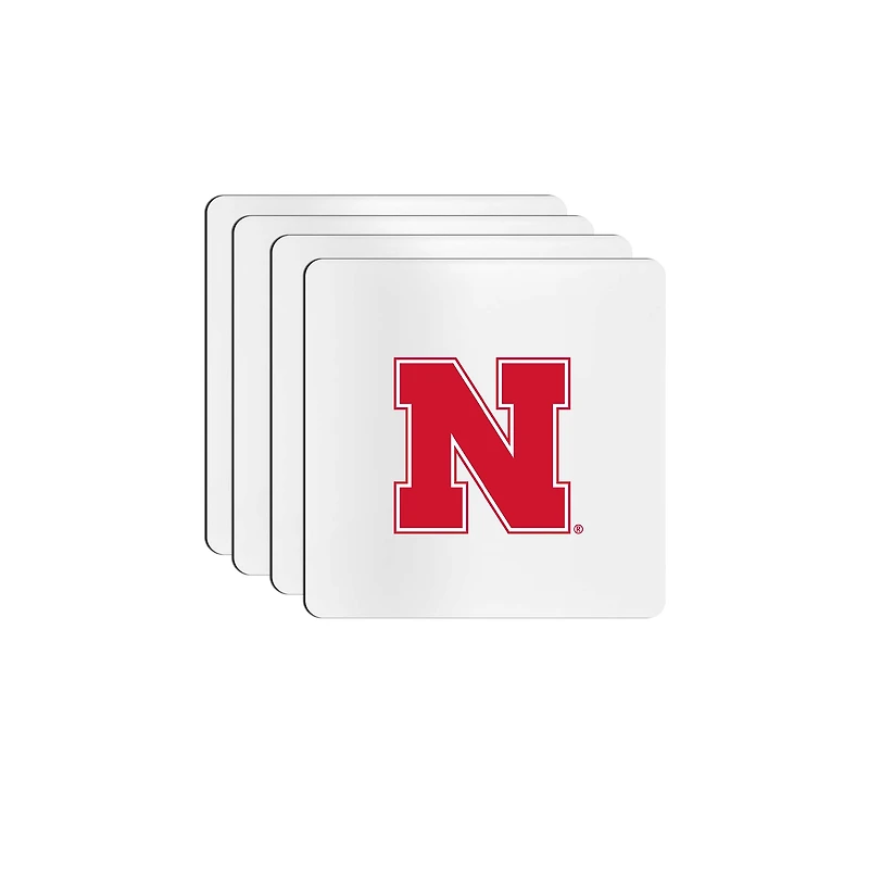 The Memory Company Nebraska Huskers Square Ceramic Coaster Set