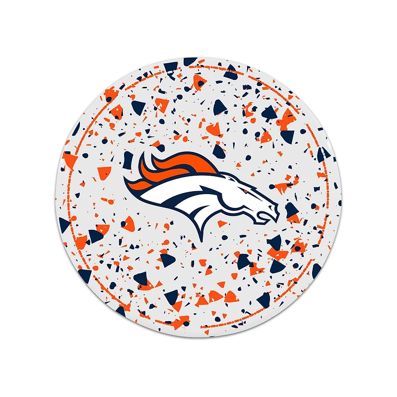 The Memory Company Denver Broncos Circle Ceramic Coaster Set