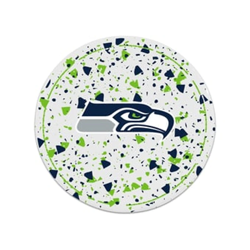 The Memory Company Seattle Seahawks Circle Ceramic Coaster Set