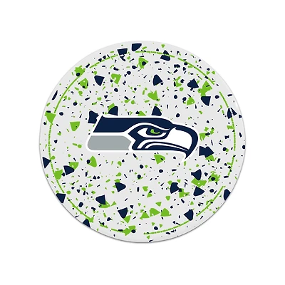 The Memory Company Seattle Seahawks Circle Ceramic Coaster Set