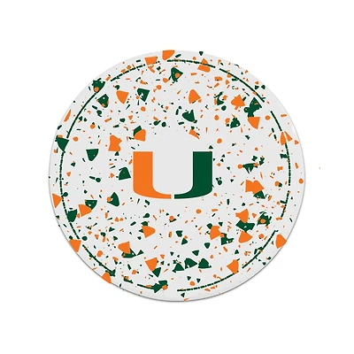 The Memory Company Miami Hurricanes Circle Ceramic Coaster Set