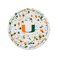 The Memory Company Miami Hurricanes Circle Ceramic Coaster Set
