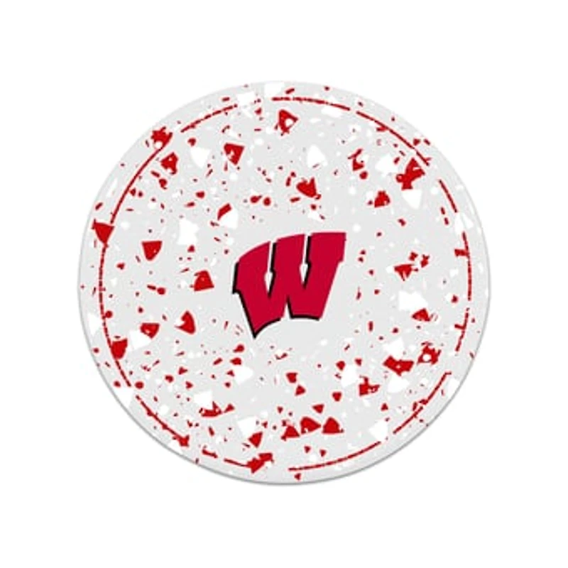 The Memory Company Wisconsin Badgers Circle Ceramic Coaster Set
